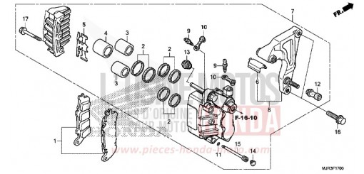 ETRIER DE FREIN ARRIERE GL1800CF de 2015